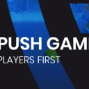 push gaming logo black background