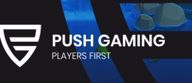 push gaming logo black background