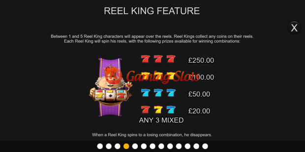 Pay Table for Reel Linking slot from Inspired Gaming