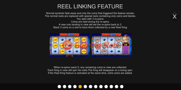 Pay Table for Reel Linking slot from Inspired Gaming