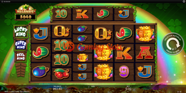 Base Game for Reel Lucky King Megaways slot from Inspired Gaming