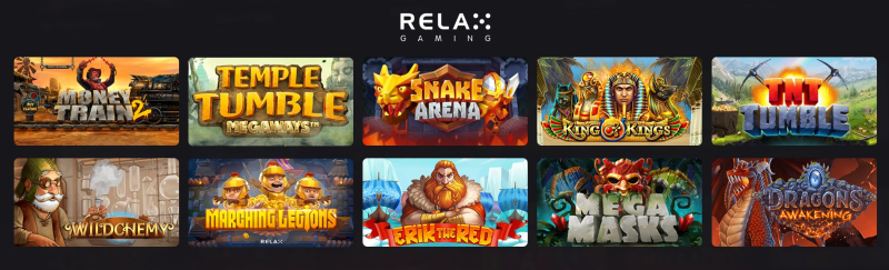 relax gaming slot logos