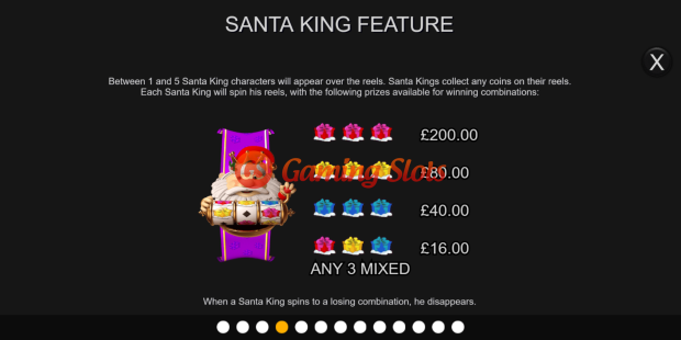 Pay Table for Santa Linking slot from Inspired Gaming