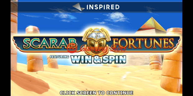 Game Intro for Scarab Fortunes Win and Spin slot from Inspired Gaming