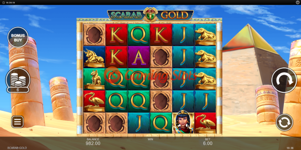 Base Game for Scarab Gold slot from Inspired Gaming