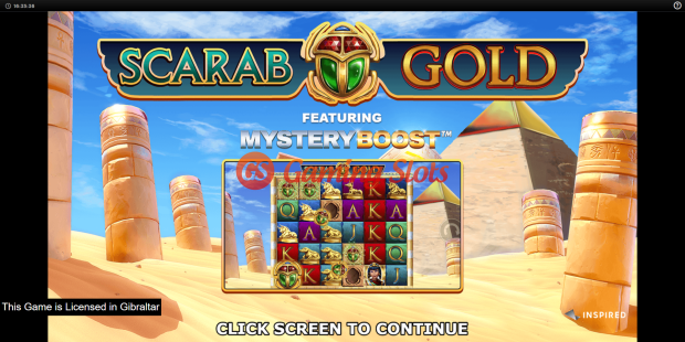 Game Intro for Scarab Gold slot from Inspired Gaming