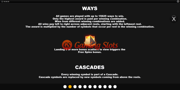 Game Rules for Scarab Gold slot from Inspired Gaming