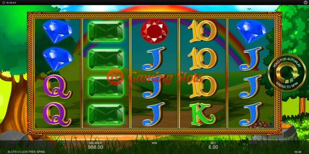Base Game for Slots O' Luck Free Spins slot from Inspired Gaming