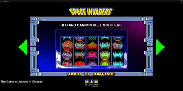 Game Intro for Space Invaders slot from Inspired Gaming