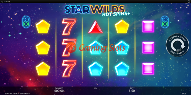 Base Game for Star Wilds Hot Spins Plus slot from Inspired Gaming