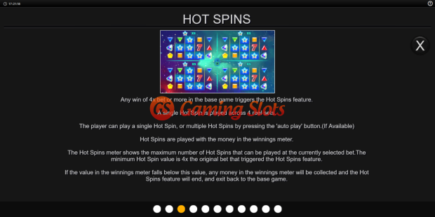 Game Rules for Star Wilds Hot Spins Plus slot from Inspired Gaming