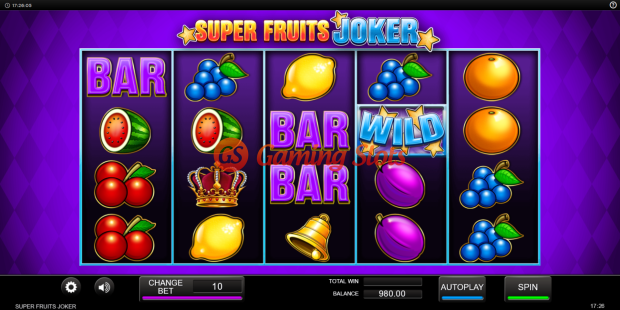 Base Game for Super Fruits Joker slot from Inspired Gaming