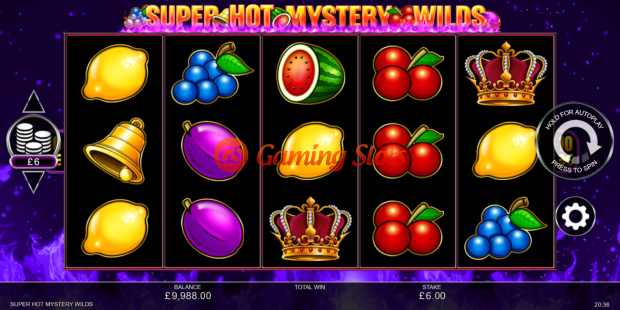 Base Game for Super Hot Fruits slot from Inspired Gaming
