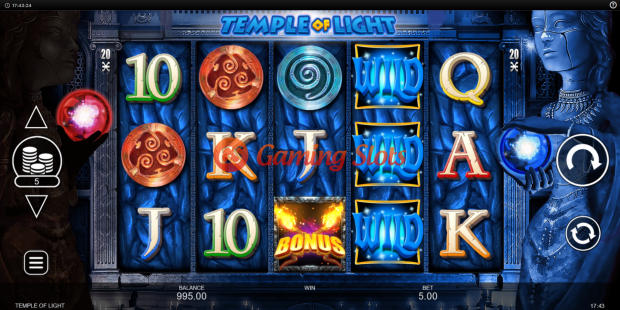 Base Game for Temple of Light slot from Inspired Gaming