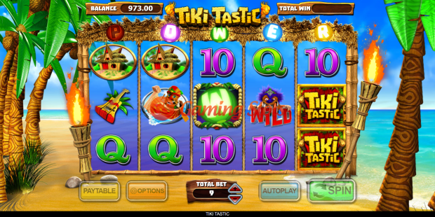 Base Game for Tiki Tastic slot from Inspired Gaming