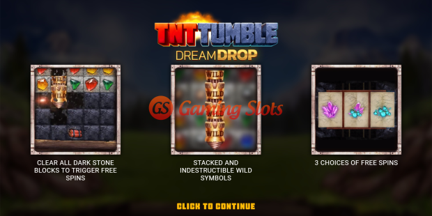 Game Intro for TNT Tumble Dream Drop from Relax Gaming