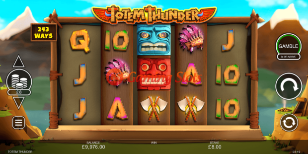 Base Game for Totem Thunder slot from Inspired Gaming