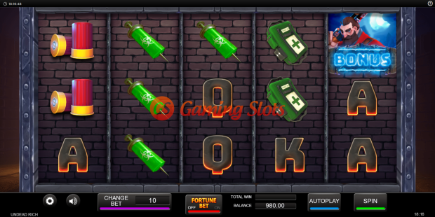 Base Game for Undead Rich slot from Inspired Gaming