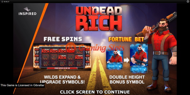 Game Intro for Undead Rich slot from Inspired Gaming