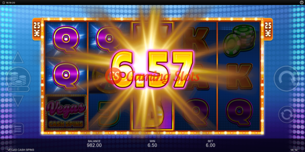 Base Game for Vegas Cash Spin slot from Inspired Gaming