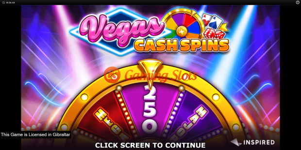 Game Intro for Vegas Cash Spin slot from Inspired Gaming
