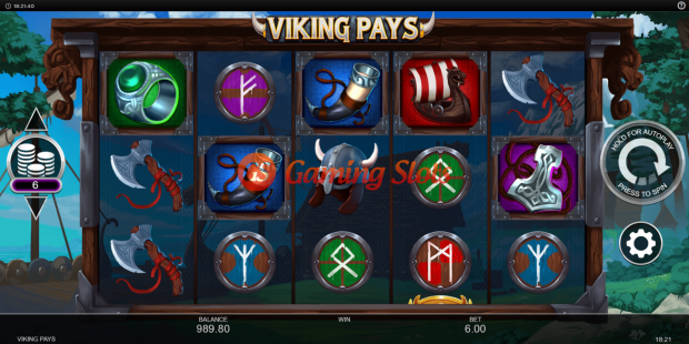 Base Game for Viking Pays slot from Inspired Gaming