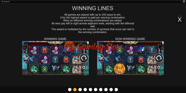 Game Rules for Viking Pays slot from Inspired Gaming