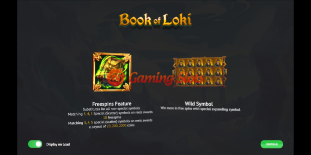 Book of Loki slot game intro by 1X2 Gaming
