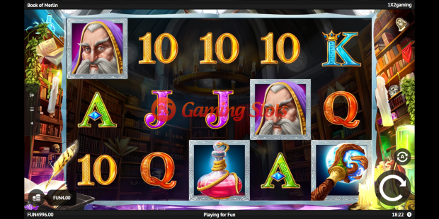 Book of Merlin slot base game by 1X2 Gaming