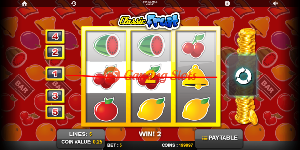 Classic Fruit slot base game by 1X2 Gaming