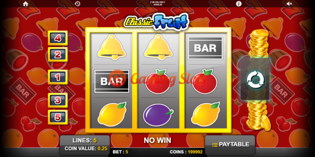 Classic Fruit slot base game by 1X2 Gaming