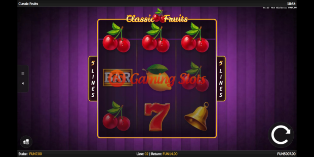 Classic Fruits slot base game by 1X2 Gaming