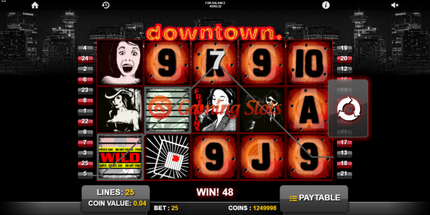 Downtown slot base game by 1X2 Gaming