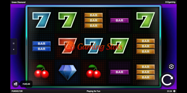 Green Diamond slot base game by 1X2 Gaming