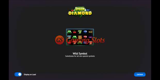 Green Diamond slot game intro by 1X2 Gaming
