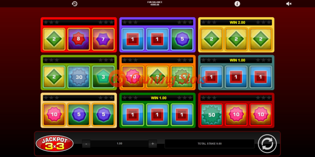 Jackpot 3x3 slot base game by 1X2 Gaming