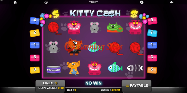 Kitty Cash slot base game by 1X2 Gaming