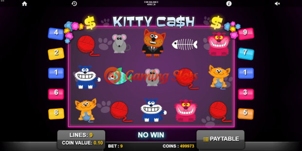 Kitty Cash slot base game by 1X2 Gaming