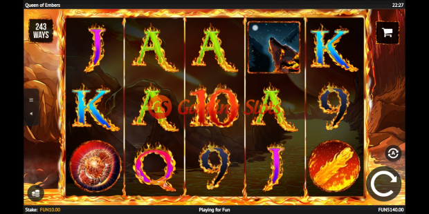 Queen of Embers slot base game by 1X2 Gaming