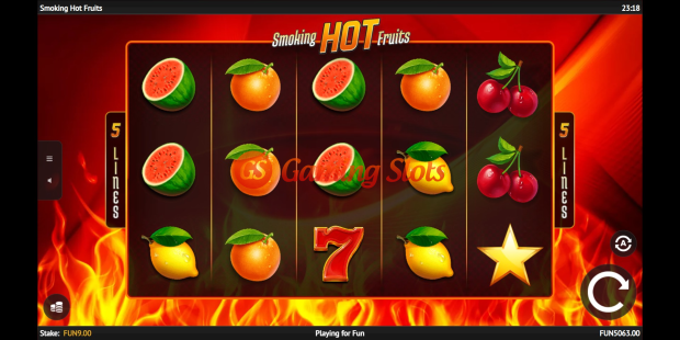 Smoking Hot Fruits slot base game by 1X2 Gaming