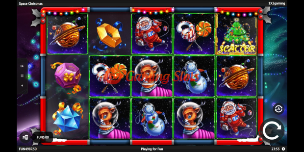 Space Christmas slot base game by 1X2 Gaming