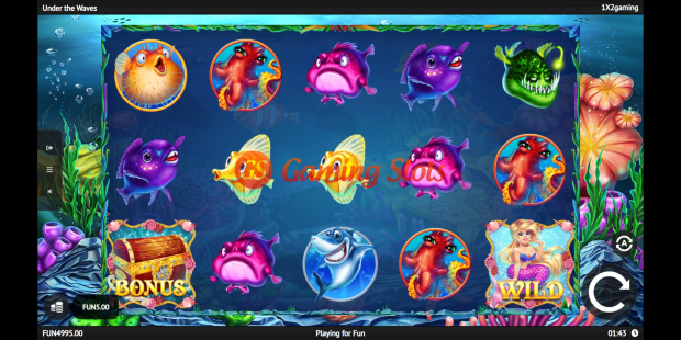 Under the Waves slot base game by 1X2 Gaming