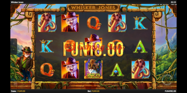 Whisker Jones slot base game by 1X2 Gaming
