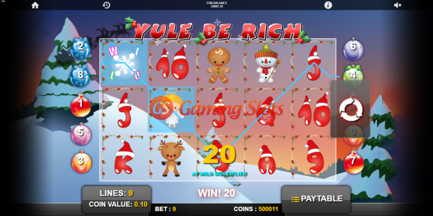 Yule Be Rich slot base game by 1X2 Gaming