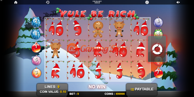 Yule Be Rich slot base game by 1X2 Gaming
