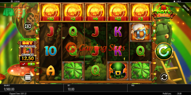 Base Game for 5 Pots O'Riches slot from BluePrint Gaming