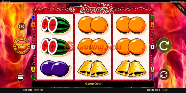 Base Game for 7s Deluxe Fortune Spins slot from BluePrint Gaming