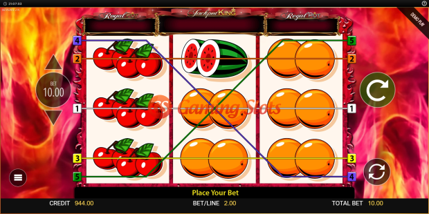 Base Game for 7s Deluxe Jackpot King slot from BluePrint Gaming