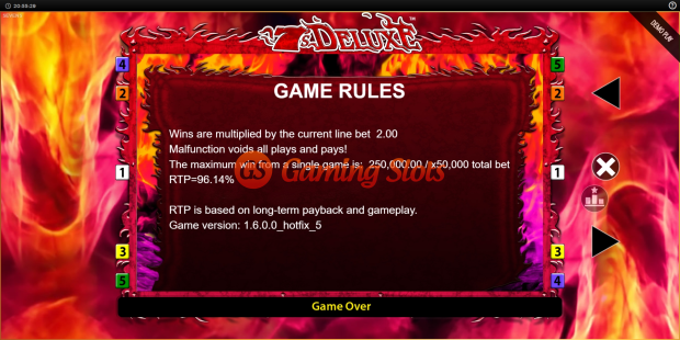 Game Rules for 7s Deluxe slot from BluePrint Gaming