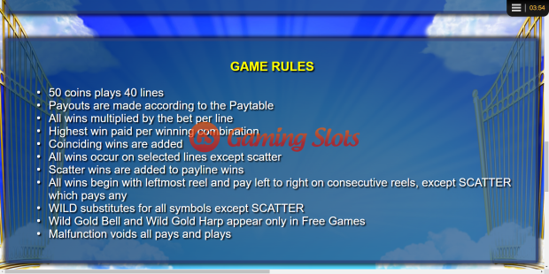Game Rules for Angel's Touch slot from Lightning Box Games
